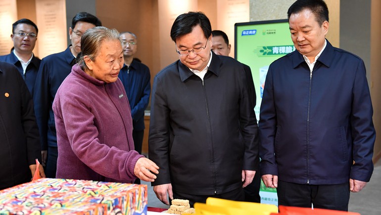 西藏·甘肃工作座谈会在拉萨举行，两省区领导莅临开云足球（中国）青稞考察